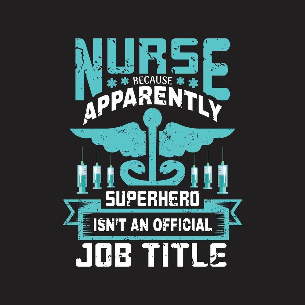 enfermeira dia tipográfico t camisa Projeto vetor