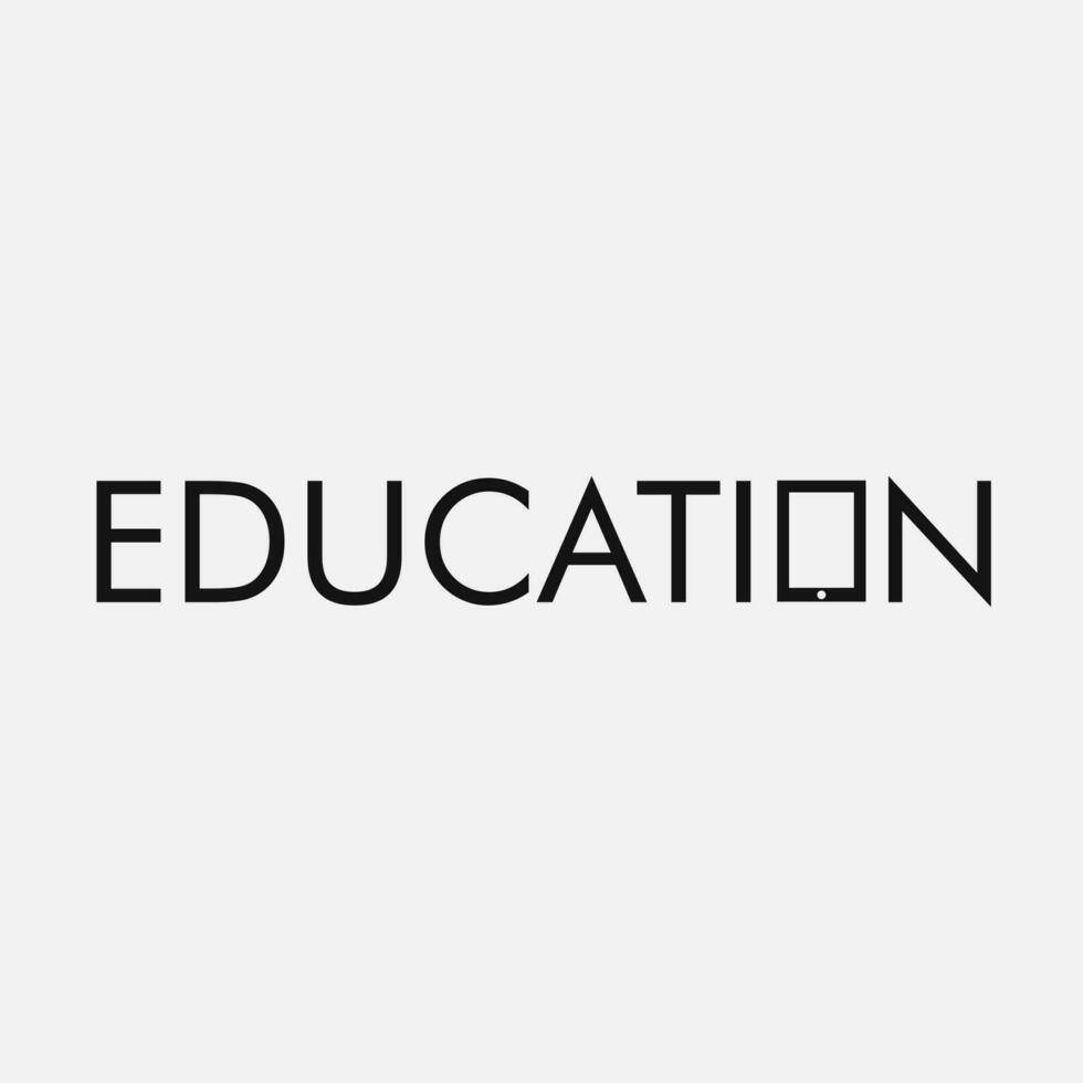 Educação tipografia logotipo 2 vetor