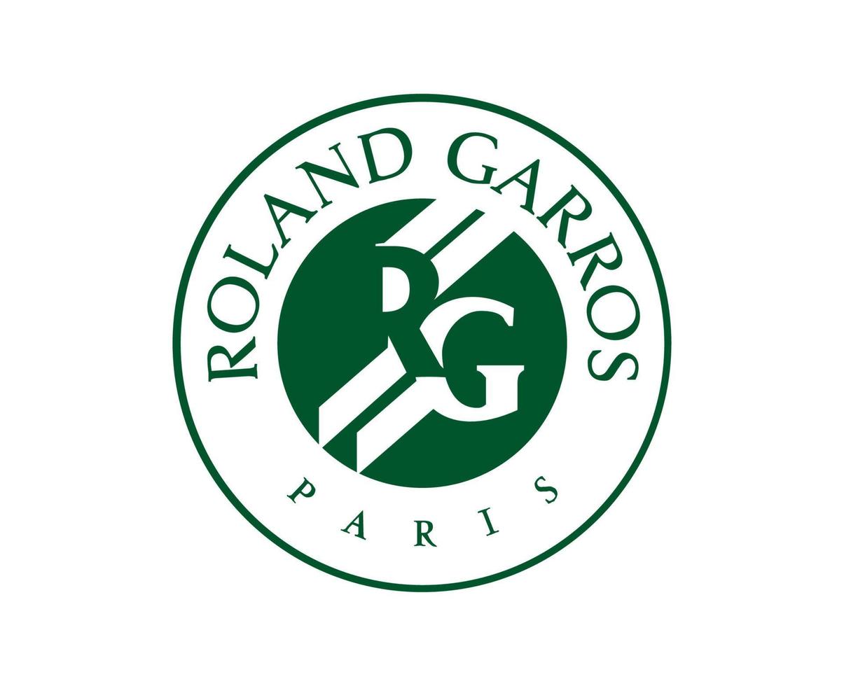 roland garros tênis símbolo verde francês aberto torneio logotipo campeão Projeto vetor abstrato ilustração