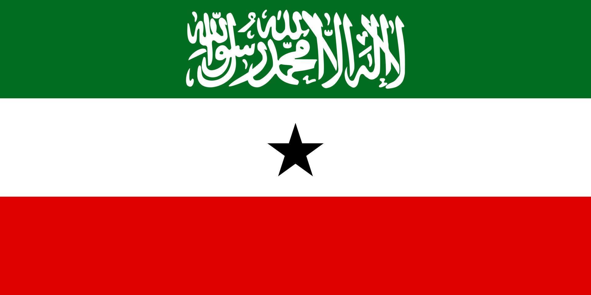 ilustração simples da bandeira da somalilândia para o dia da independência ou eleição vetor