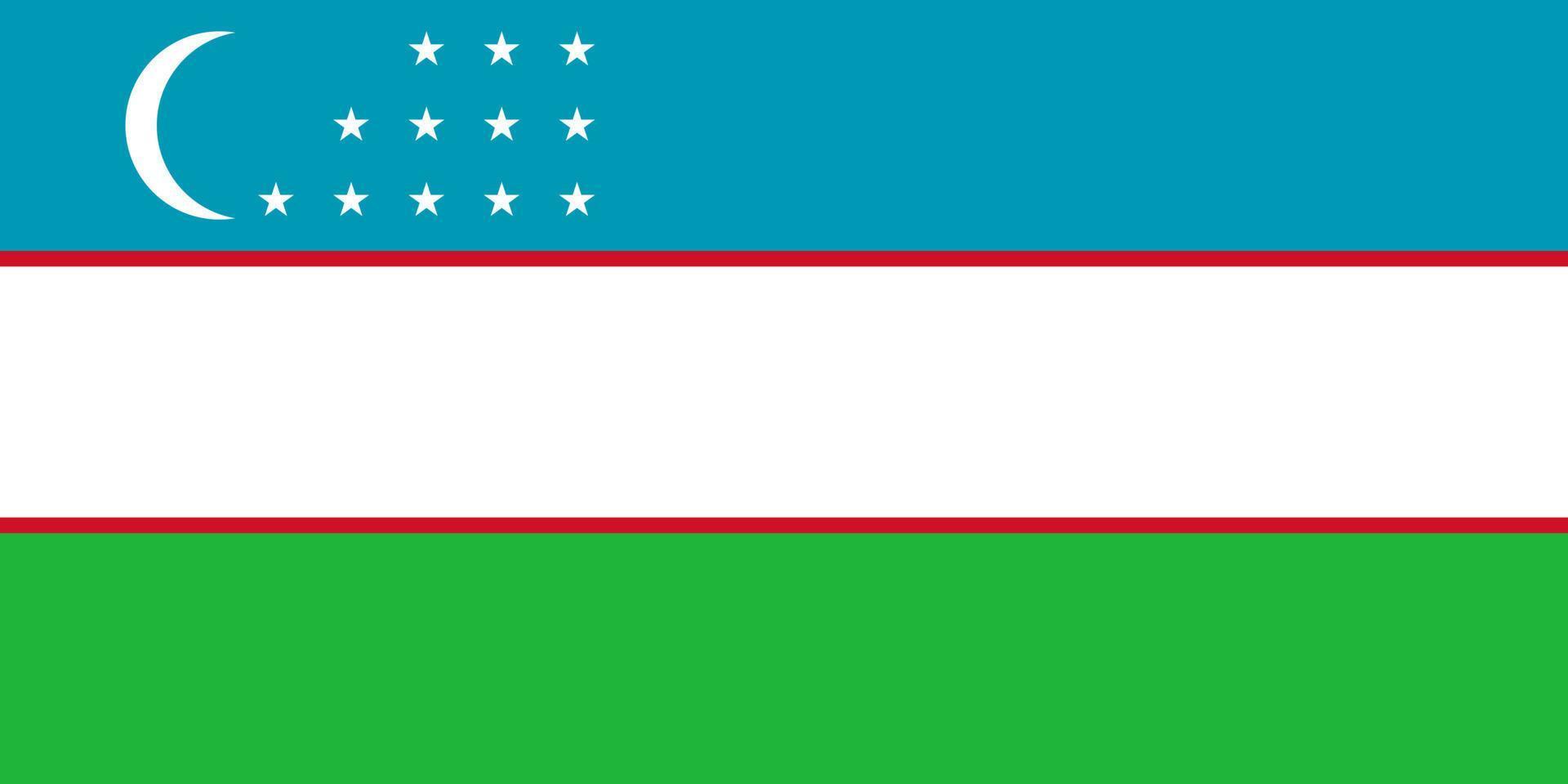 ilustração simples da bandeira do uzbequistão para o dia da independência ou eleição vetor