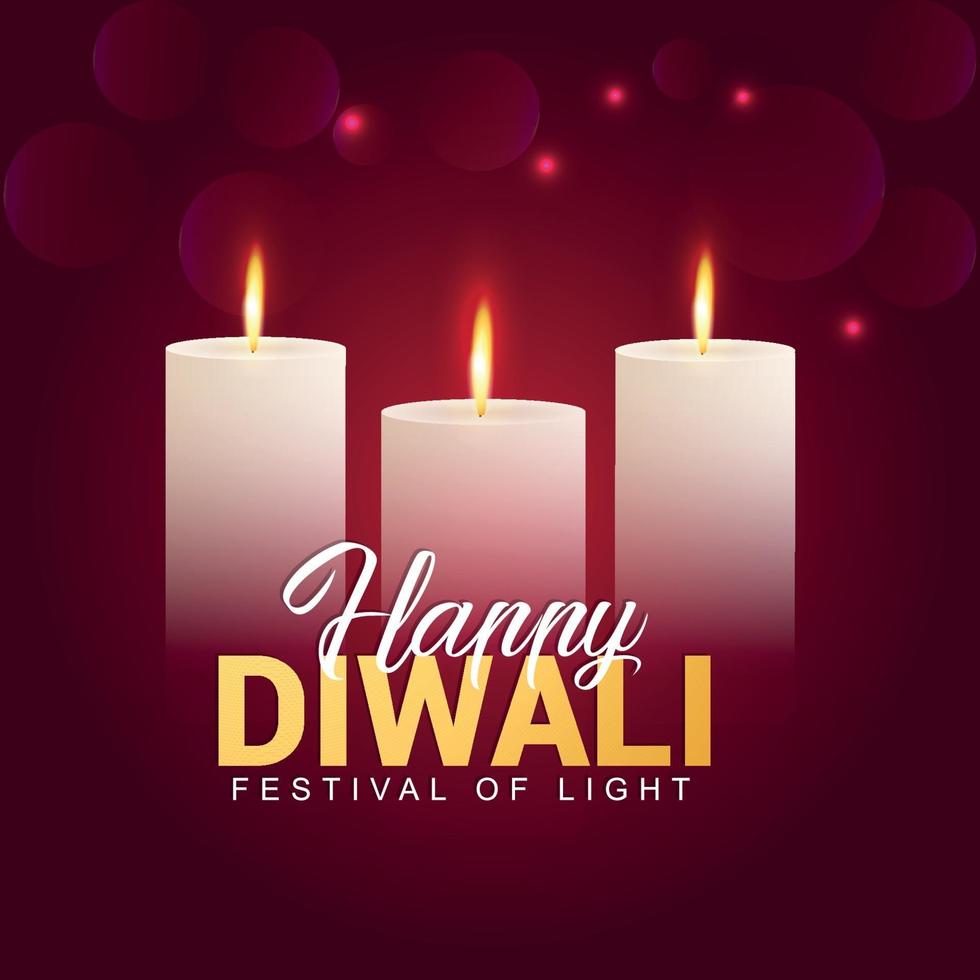 ilustração em vetor do feliz festival de diwali da Índia, festival de luz de fundo de celebração