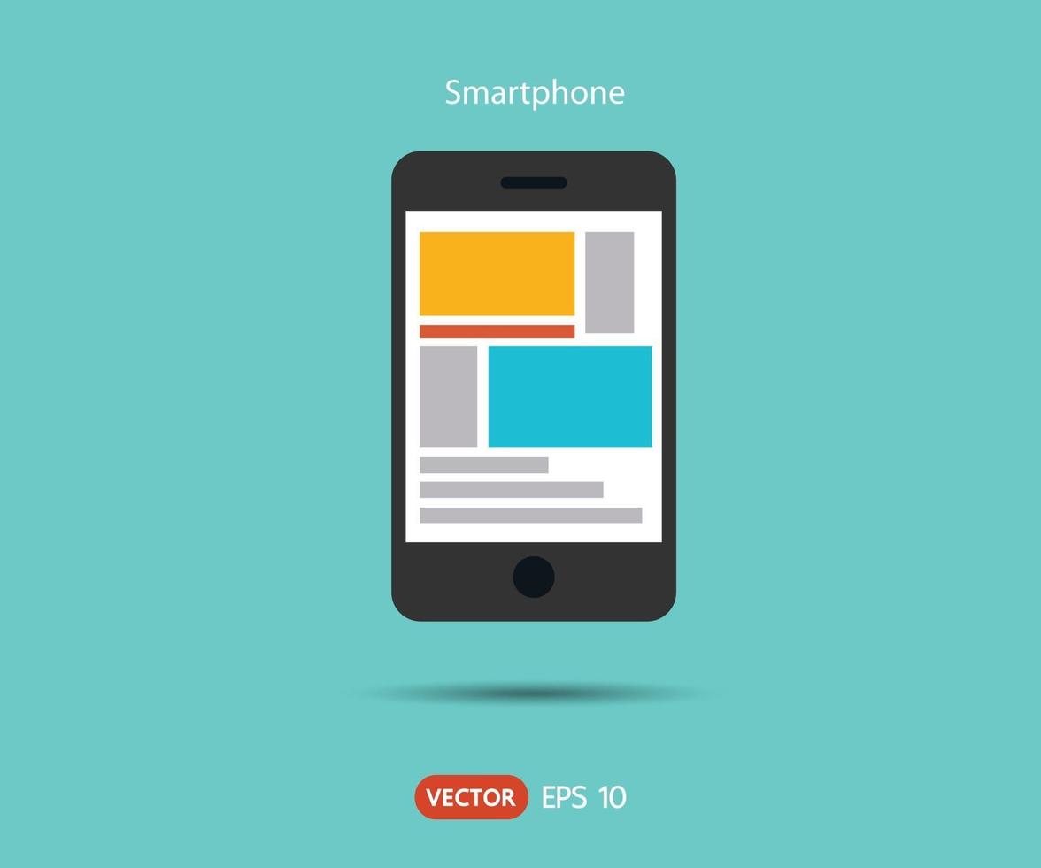 ícone de smartphone, ilustração vetorial de logotipo de telefone móvel vetor