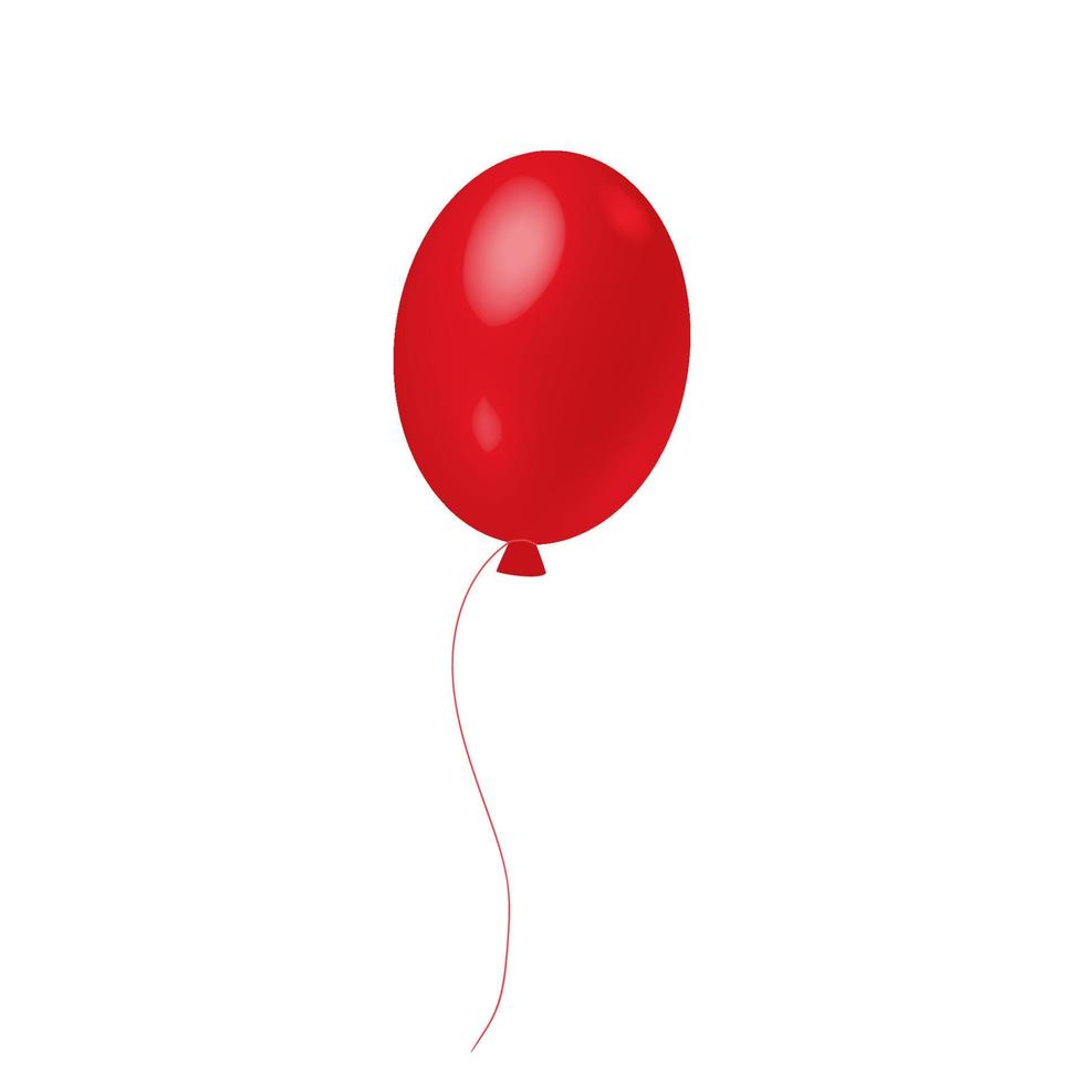 vermelho balão realista 3d. balão para celebração 4º do Julho EUA independência dia vetor