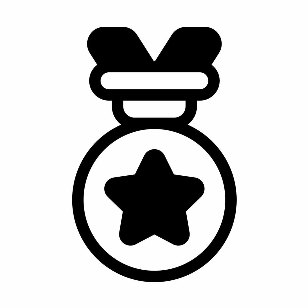 medalha ícone vetor simples ilustração.