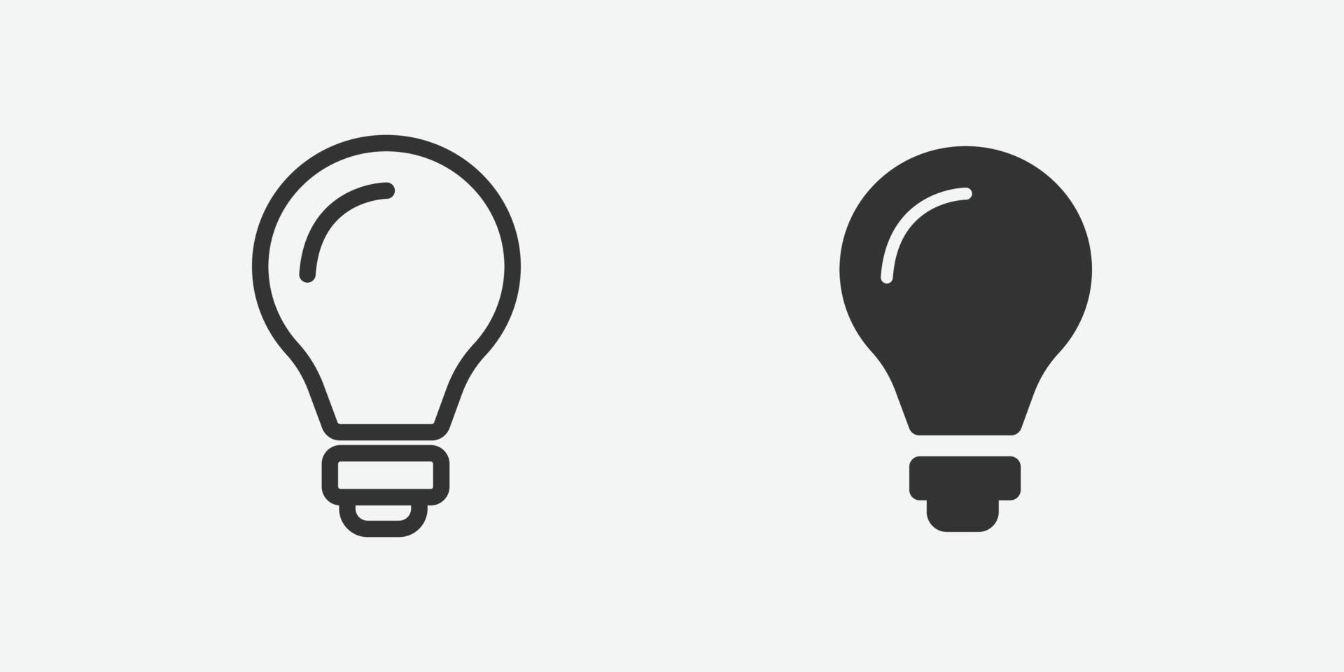 lâmpada, ícone de esboço de ideia para site e aplicativo móvel em fundo cinza vetor