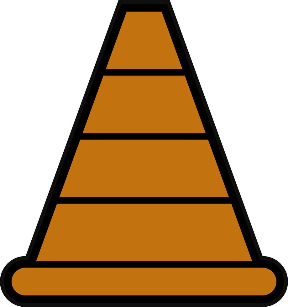 design de ícone de vetor de cone de trânsito