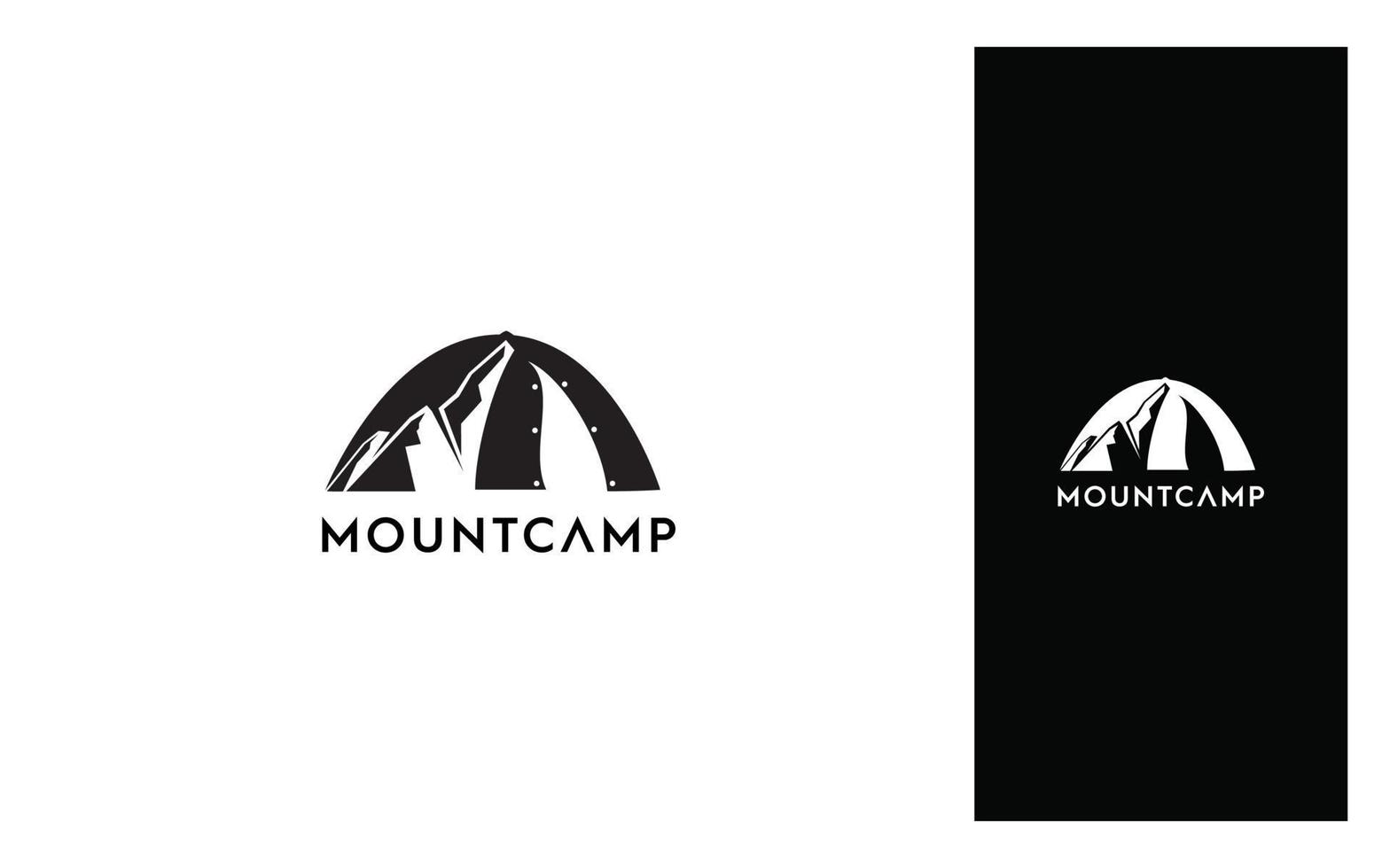 montanha acampamento moderno logotipo vetor