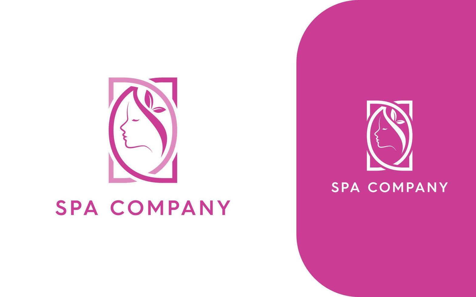 spa carta dd luxo Rosa logotipo vetor