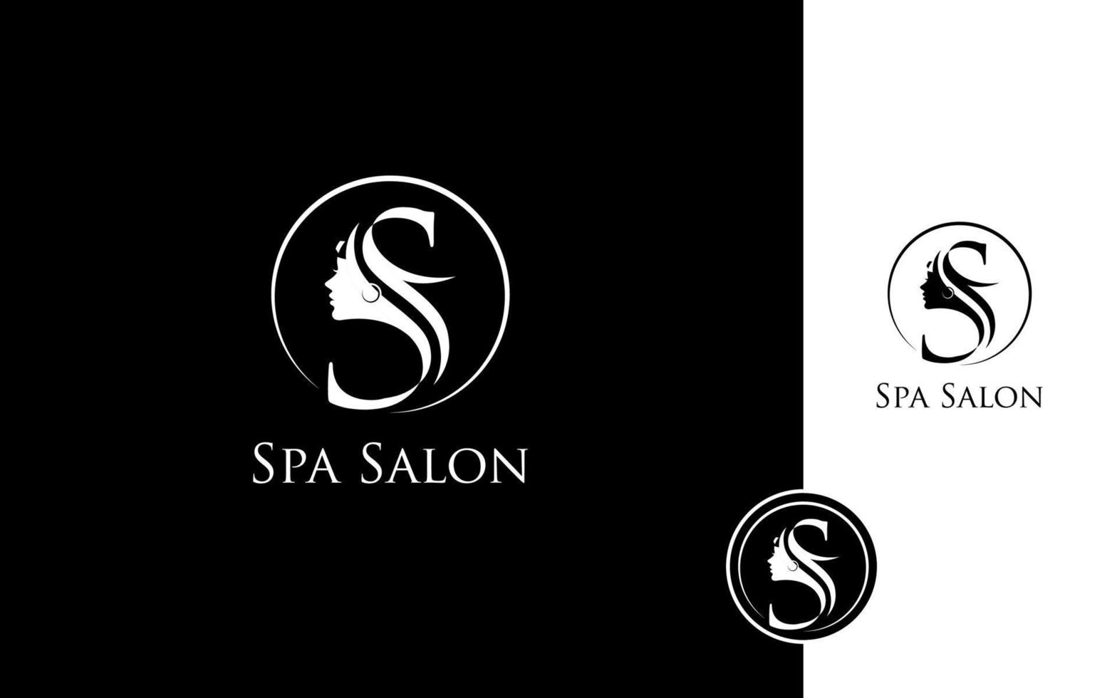 spa salão moderno e luxo logotipo vetor