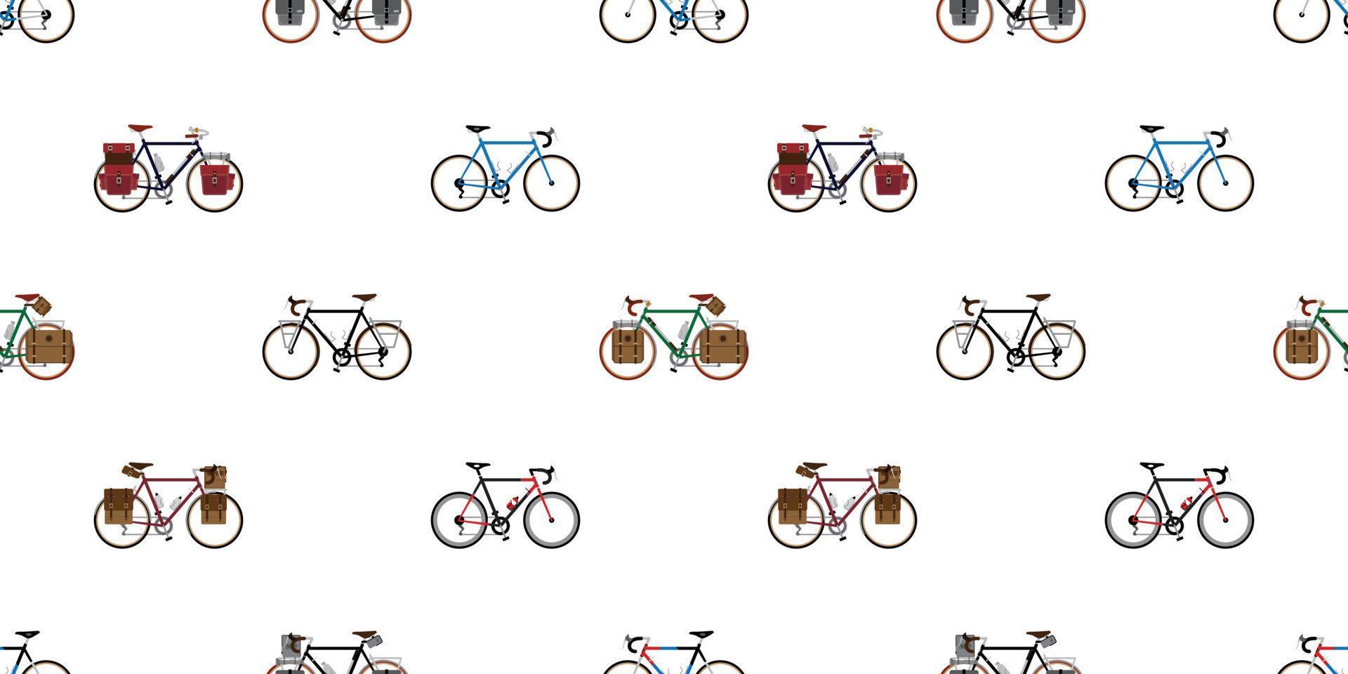 bicicleta desatado padronizar vetor ciclismo isolado vintage papel de parede fundo ilustração gráfico