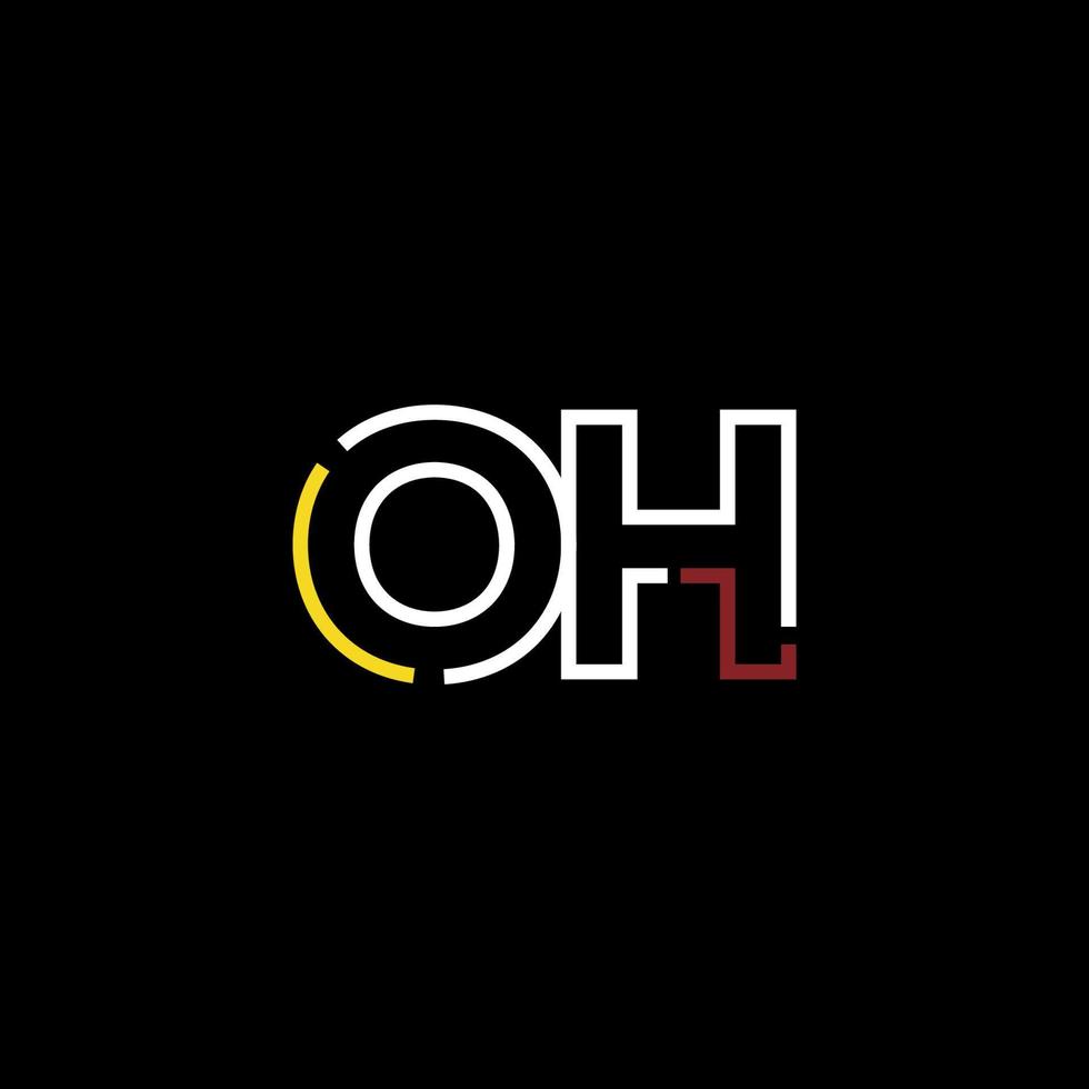 abstrato carta oh logotipo Projeto com linha conexão para tecnologia e digital o negócio empresa. vetor