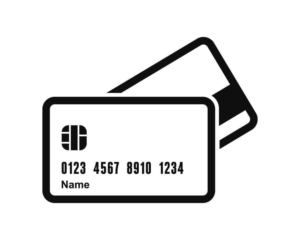 crédito cartão ícone isolado em branco fundo vetor