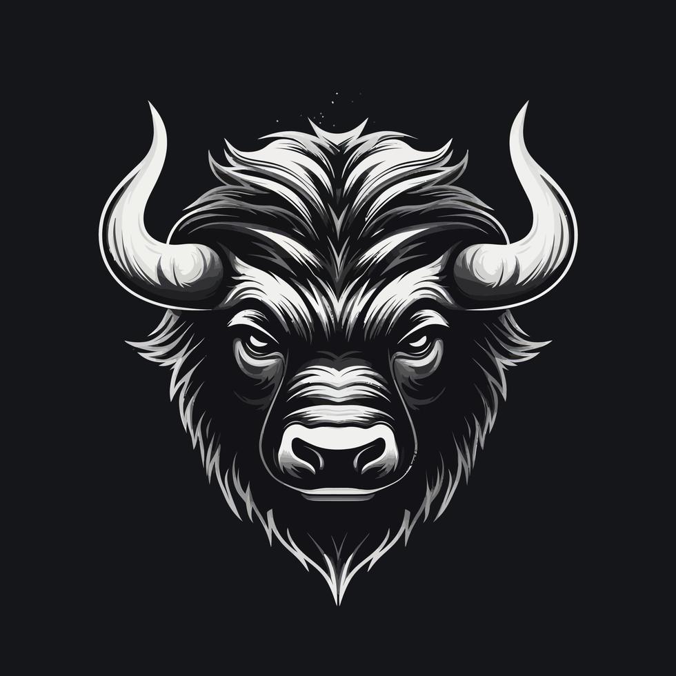 uma logotipo do uma Bravo touro cabeça, projetado dentro esports ilustração estilo vetor