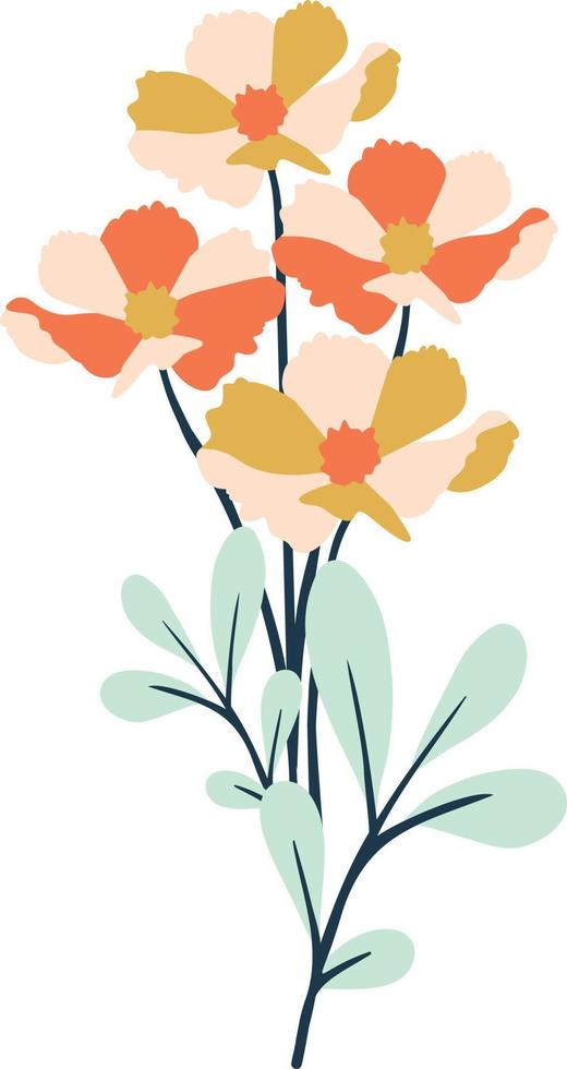 suave pastel Primavera flores ilustração vetor