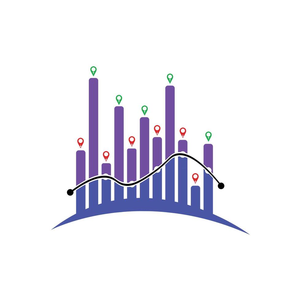 o negócio finança profissional logotipo Projeto modelo. vetor ilustração do uma gráfico.