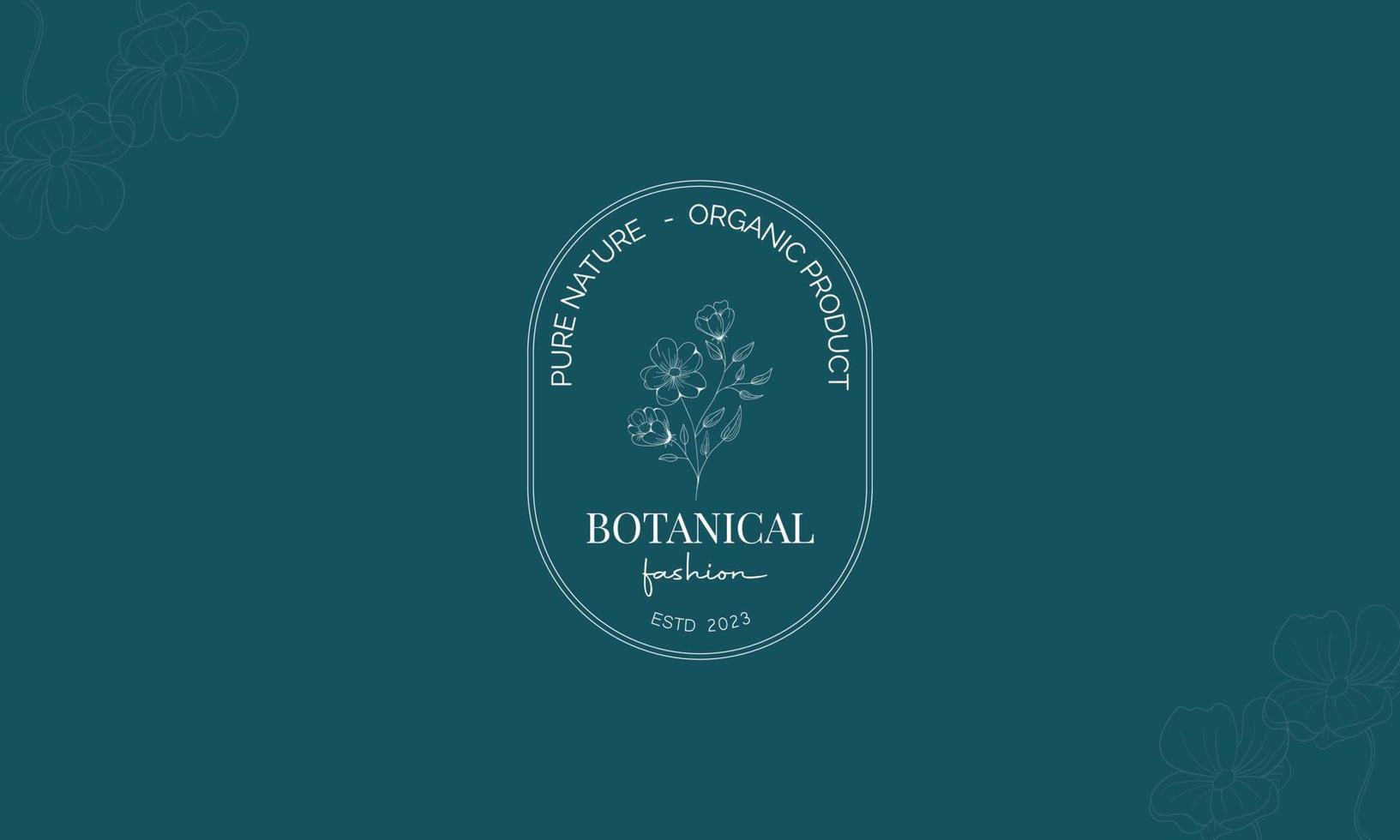 mínimo feminino botânico floral ramo e logotipo. desenhado à mão Casamento erva, casa plantar com elegante folhas. botânico rústico na moda vegetação vetor