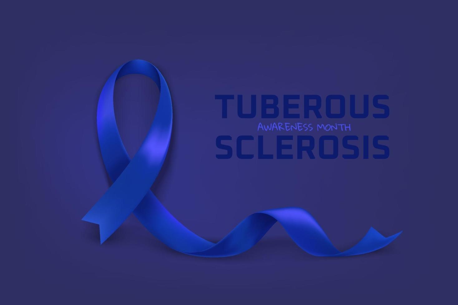 mês de conscientização da esclerose tuberosa. fita azul vetor