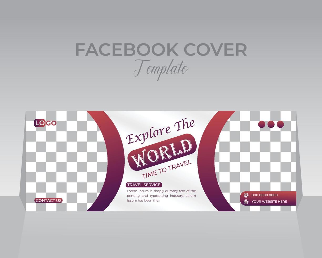 viagem Facebook cobrir modelo Projeto vetor