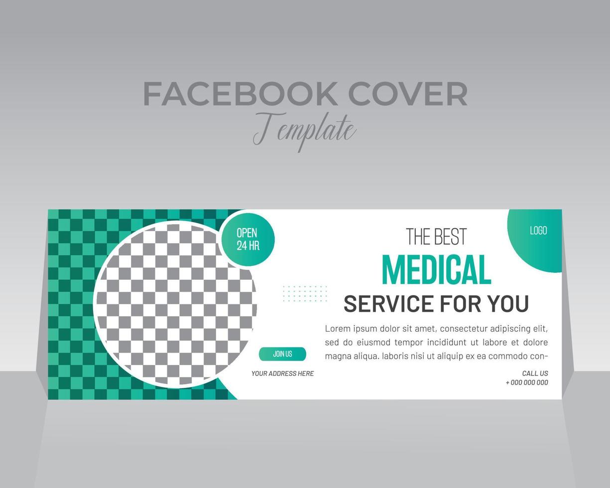 médico ou cuidados de saúde Facebook cobrir modelo Projeto vetor