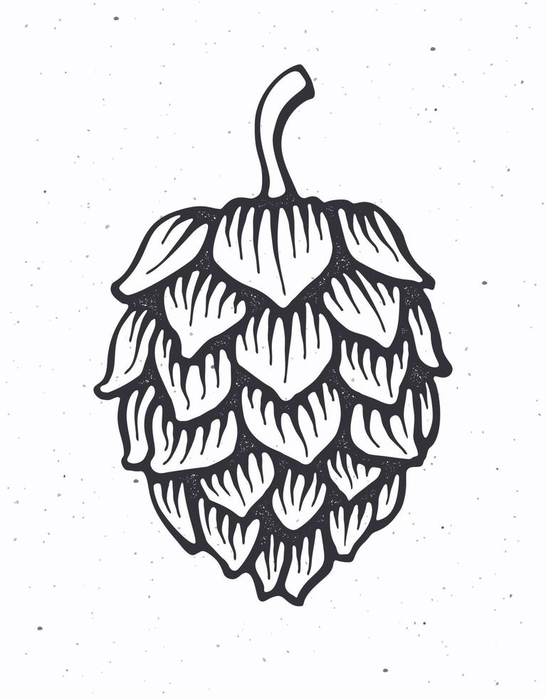 pulo cone. vetor ilustração. cerveja, bar e alcoólico bebida símbolo. clip-art para embalagem, rótulo, cardápio, tabuleta, mostruário, logotipo, emblema. só esboço isolado em branco fundo