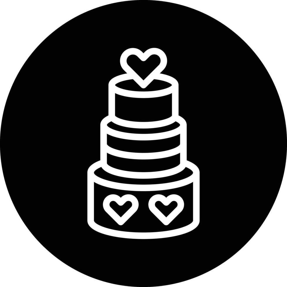 design de ícone de vetor de cupcake de casamento