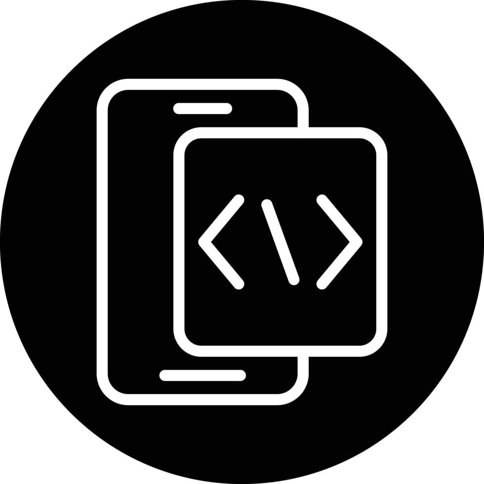 design de ícone de vetor de desenvolvimento de aplicativo