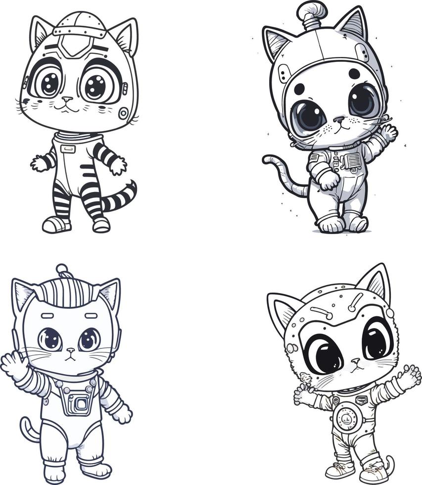 desenhos de gatos para colorir para crianças 23525732 Vetor no Vecteezy