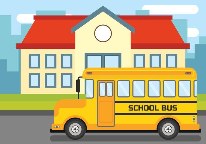 Ilustração de ônibus escolar vetor