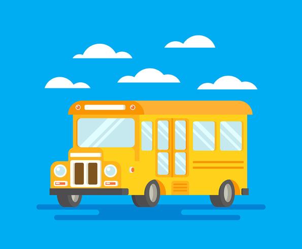 Ilustração de ônibus escolar vetor