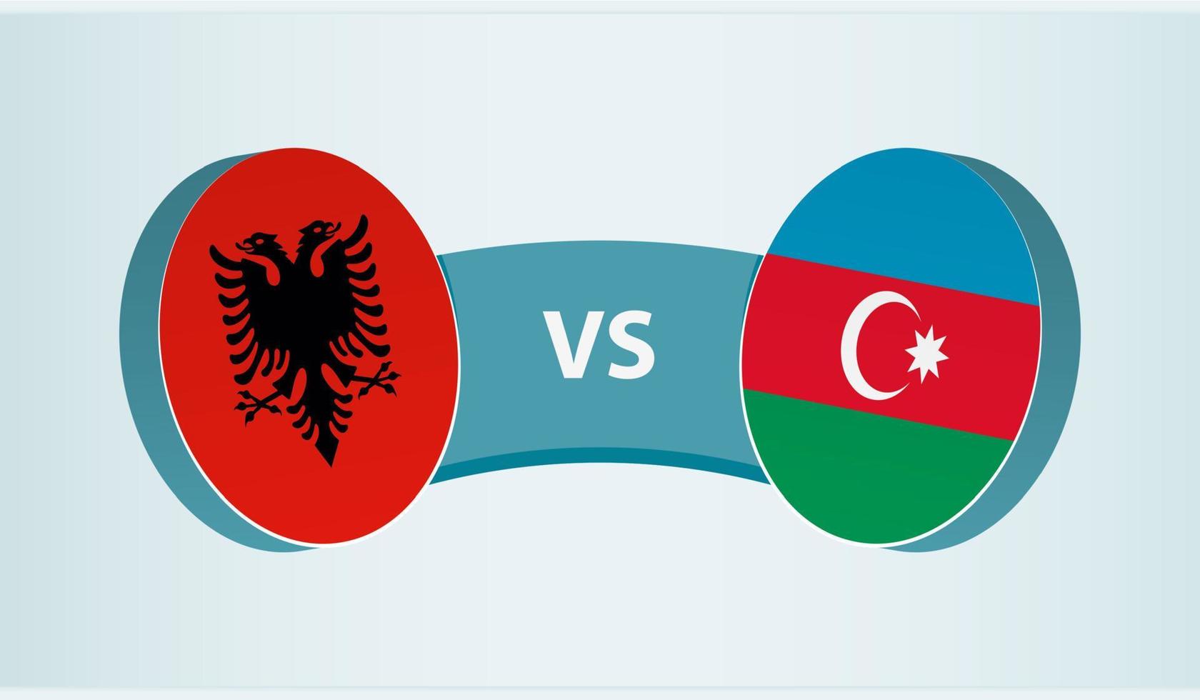 Albânia versus Azerbaijão, equipe Esportes concorrência conceito. vetor