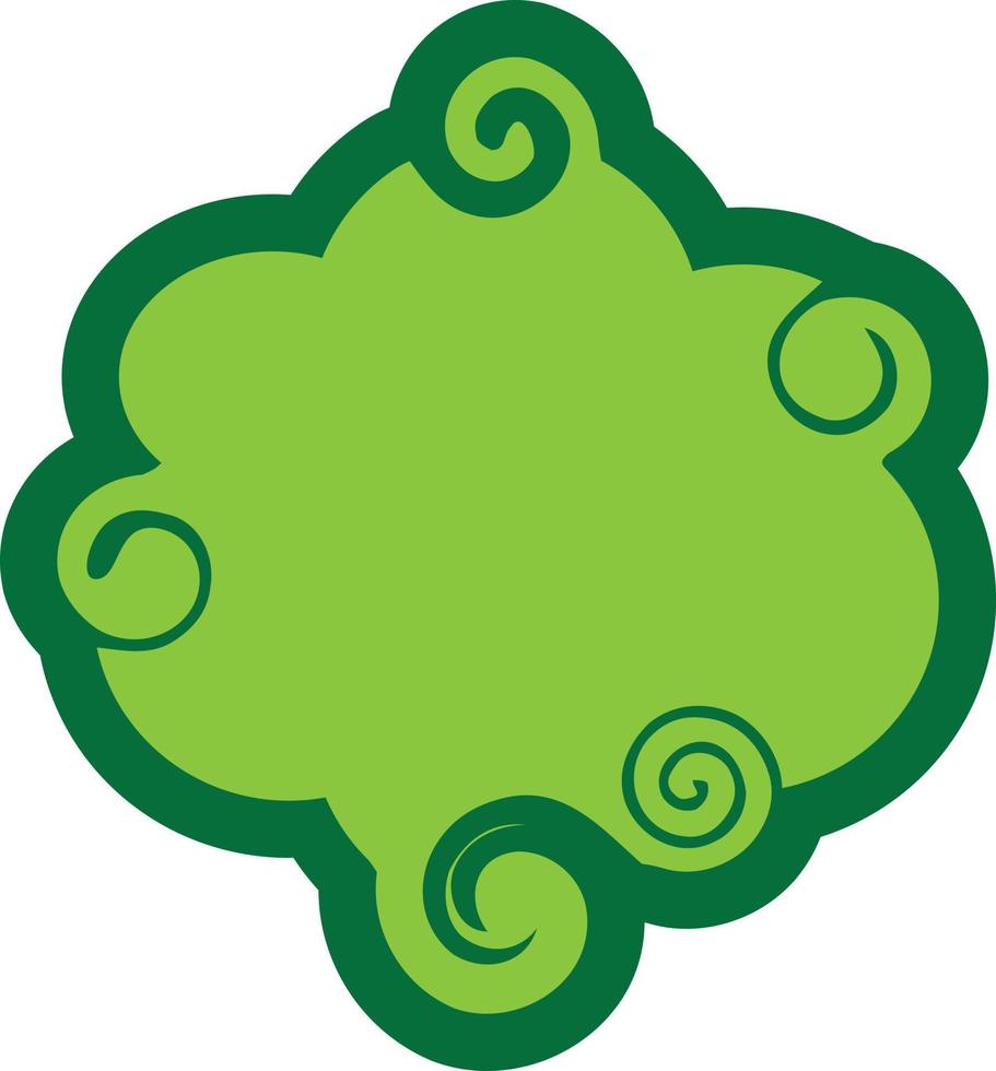 ilustração do verde bolha com rodopios vetor