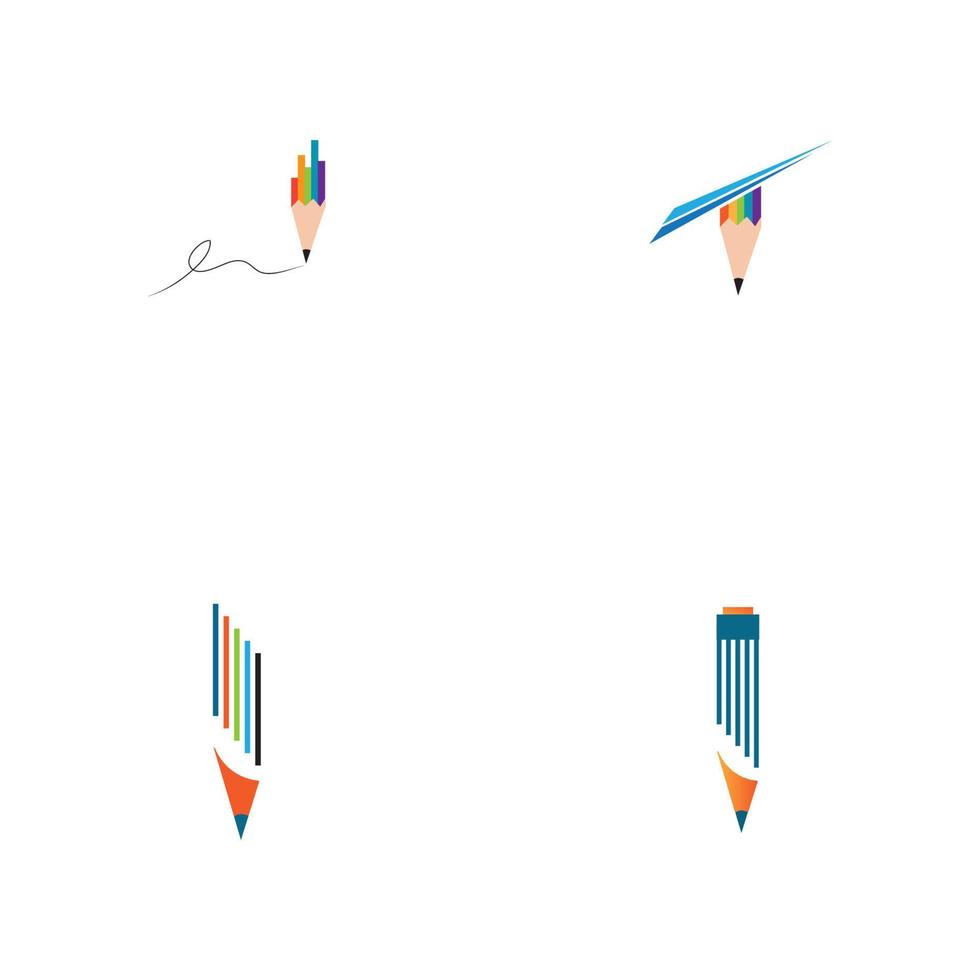lápis logotipo e símbolo imagens ilustração Projeto vetor