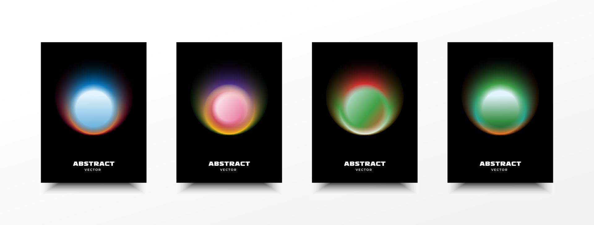 gradiente cor. néon gradiente círculo. circular colorida vetor Projeto para fundo, poster. iridescente, holográfico