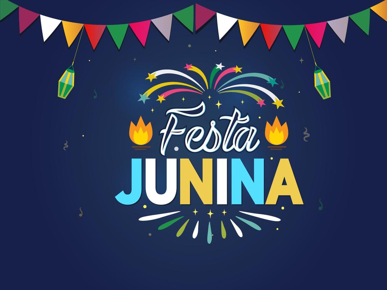 fundo festa junina. celebração para festa festival ilustração vetorial livre design colorido vetor