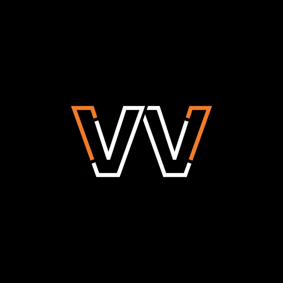 abstrato carta vv logotipo Projeto com linha conexão para tecnologia e digital o negócio empresa. vetor