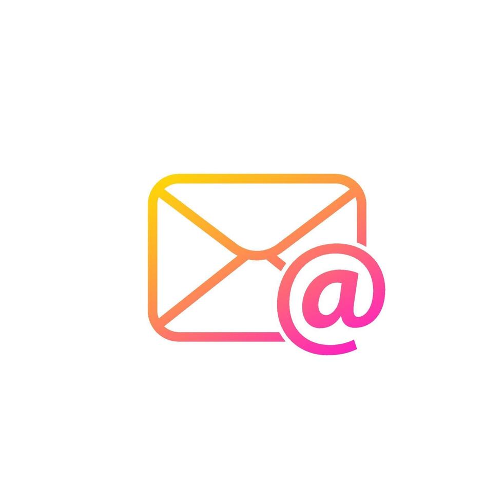 e-mail, ícone moderno de vetor de e-mail
