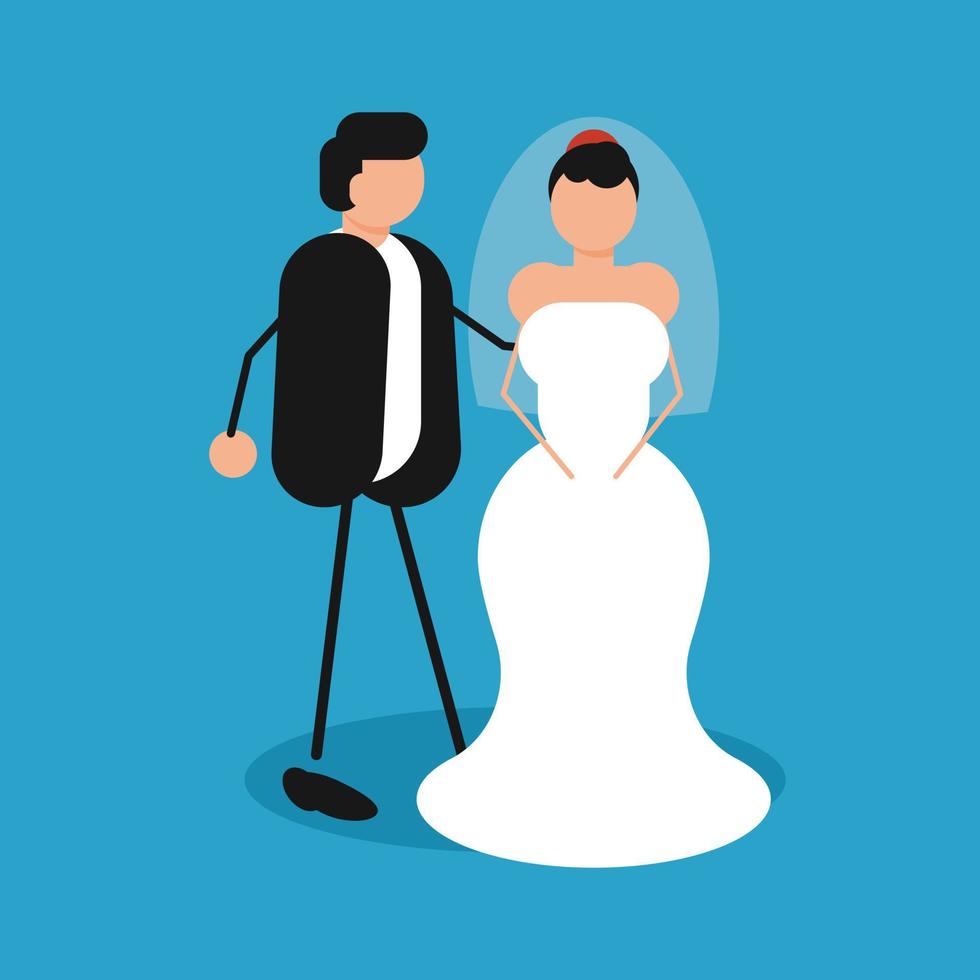 vetor imagem do dois pessoas obtendo casado
