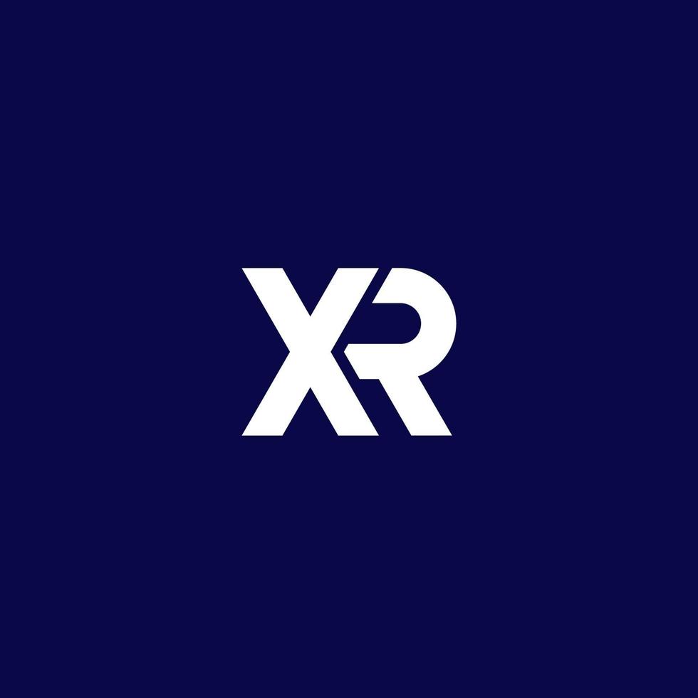 design de logotipo de letras xr, vetor