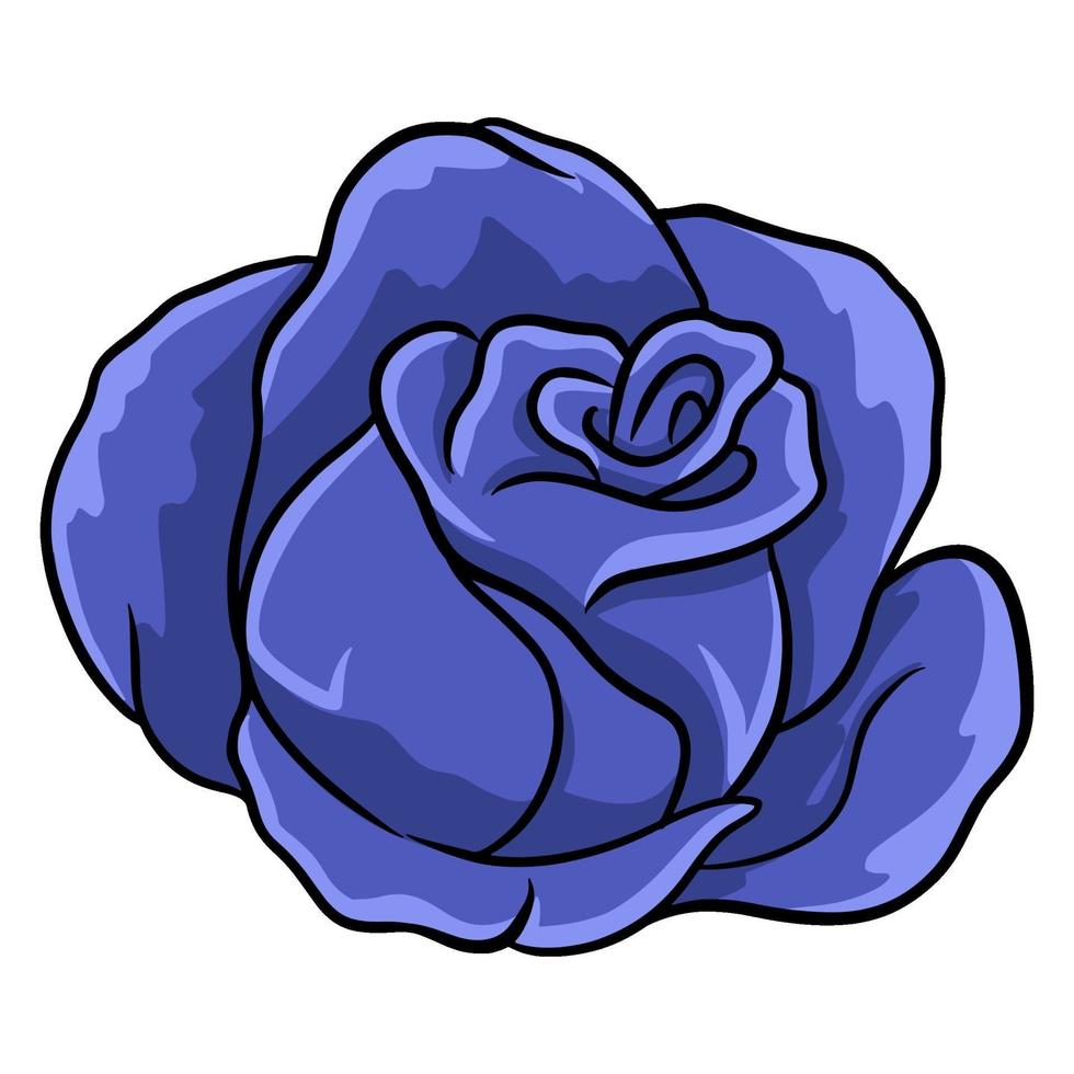 rosas desenhadas à mão. Flor bonita. estilo de desenho animado. ilustração vetorial. vetor