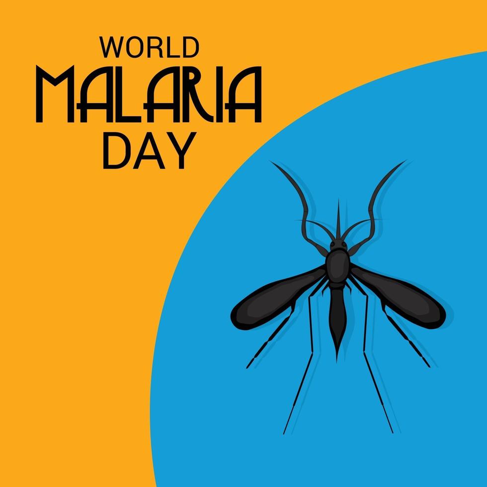 ilustração em vetor de um plano de fundo para o dia mundial da malária.
