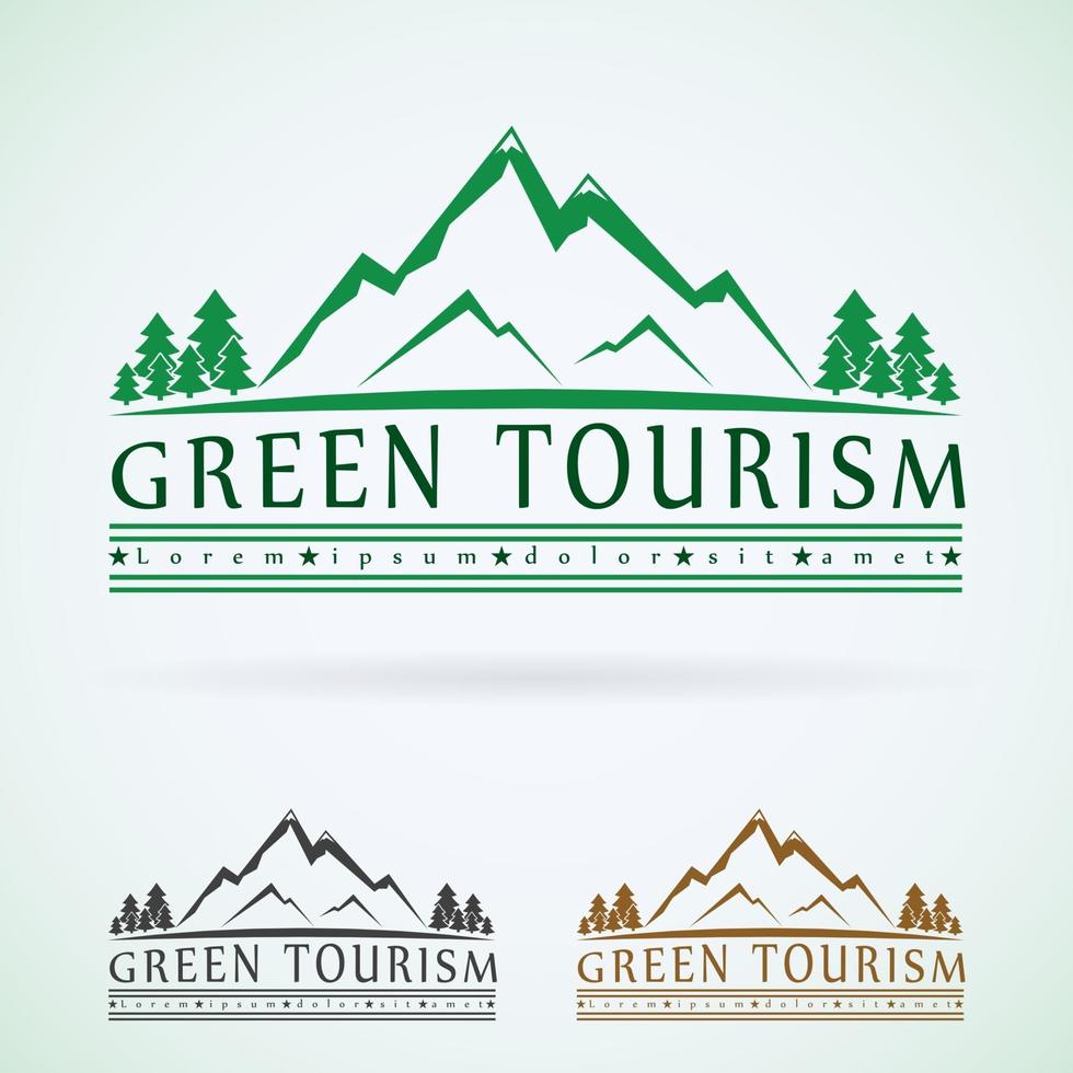 turismo verde do logotipo da montanha vetor