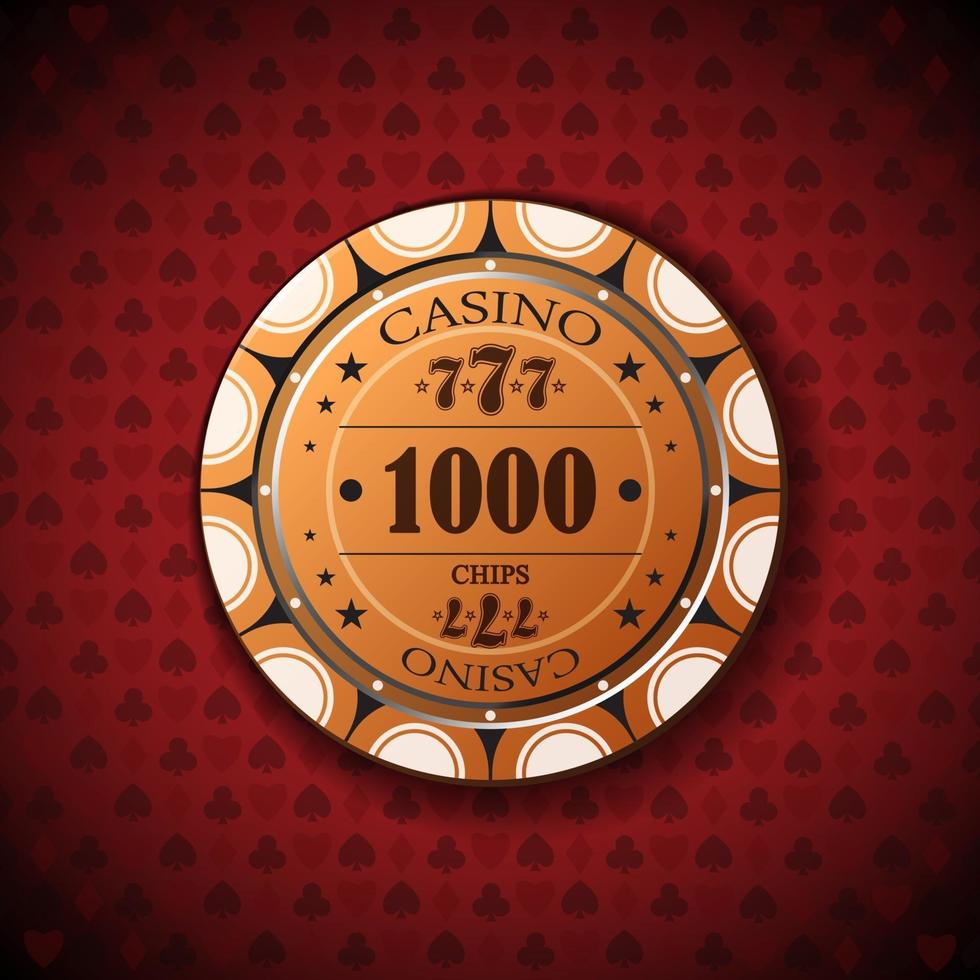 ficha de pôquer novo 1000 vetor