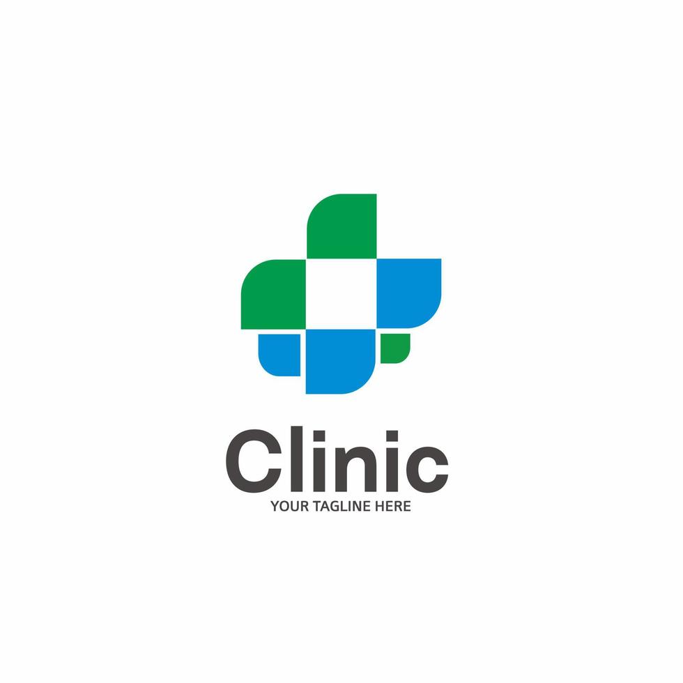 saúde logotipo Projeto para hospital, clínica, farmacia, ou saúde produtos e o negócio empresas, com uma verde gradação Cruz silhueta forma gostar uma viga vetor