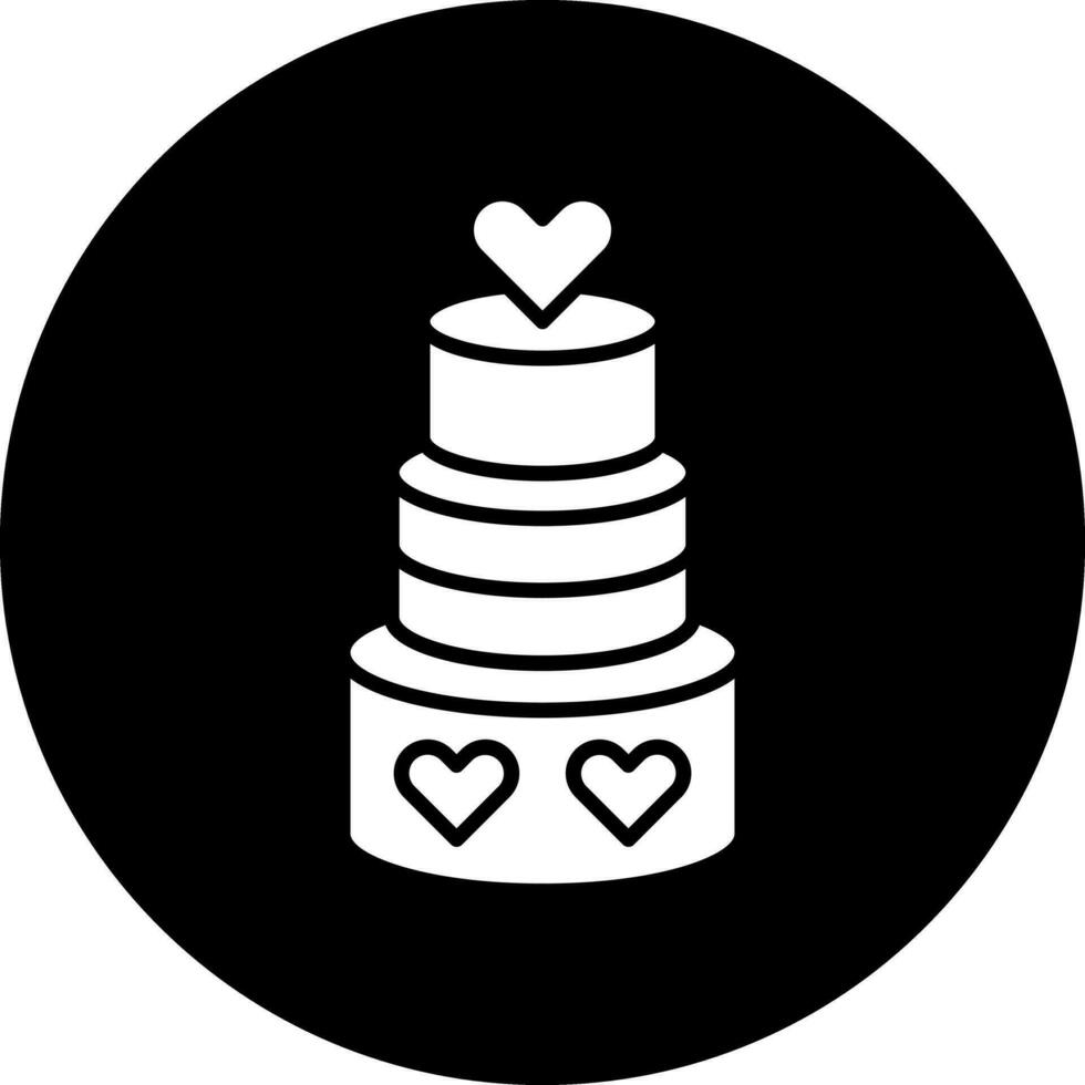 design de ícone de vetor de cupcake de casamento