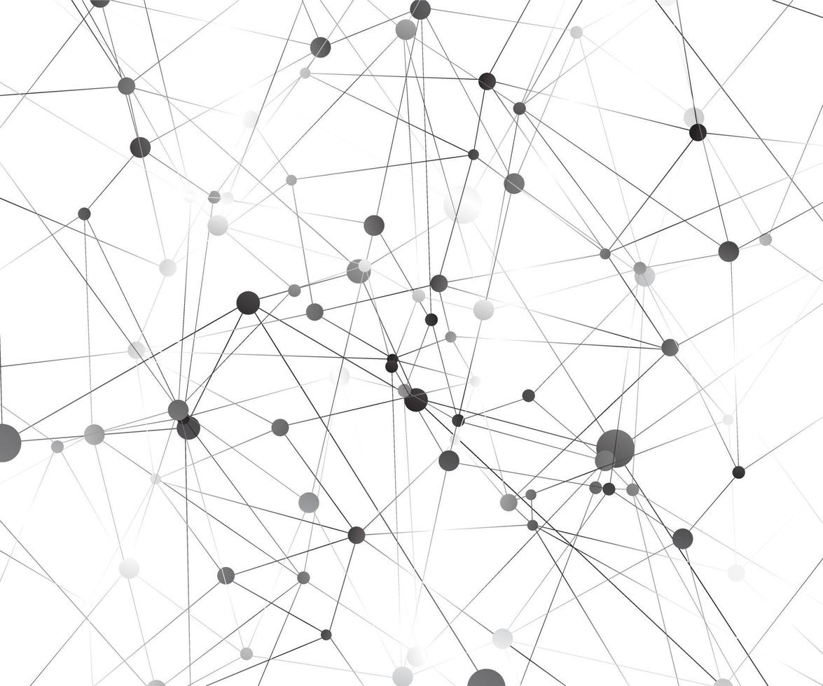 molécula de fundo gráfico geométrico e comunicação. complexo de big data com compostos. cenário de perspectiva. visualização digital de dados. ilustração científica do vetor cibernético.