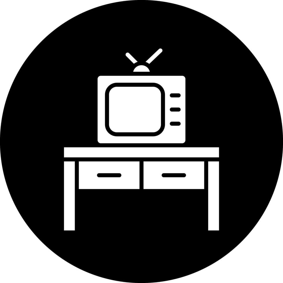design de ícone de vetor de mesa de tv