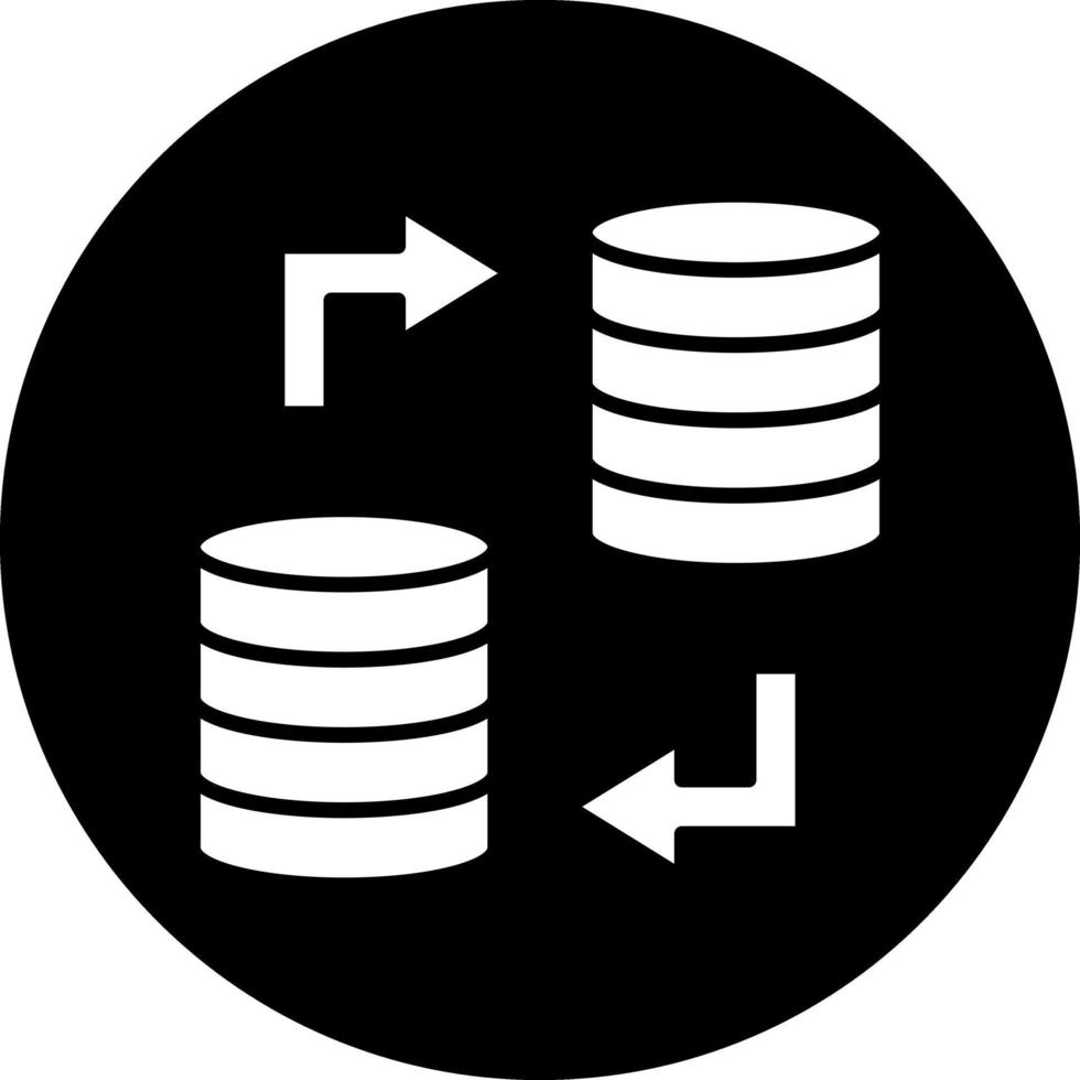 design de ícone vetorial de transferência de dados vetor