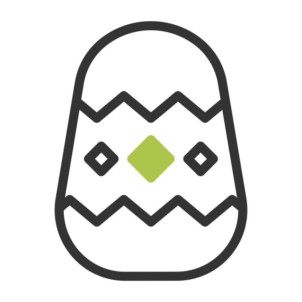 ovo ícone duotônico cinzento verde cor Páscoa símbolo ilustração. vetor