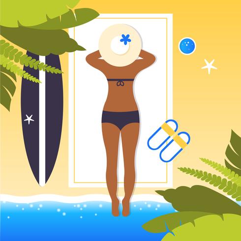 Vector linda ilustração de verão